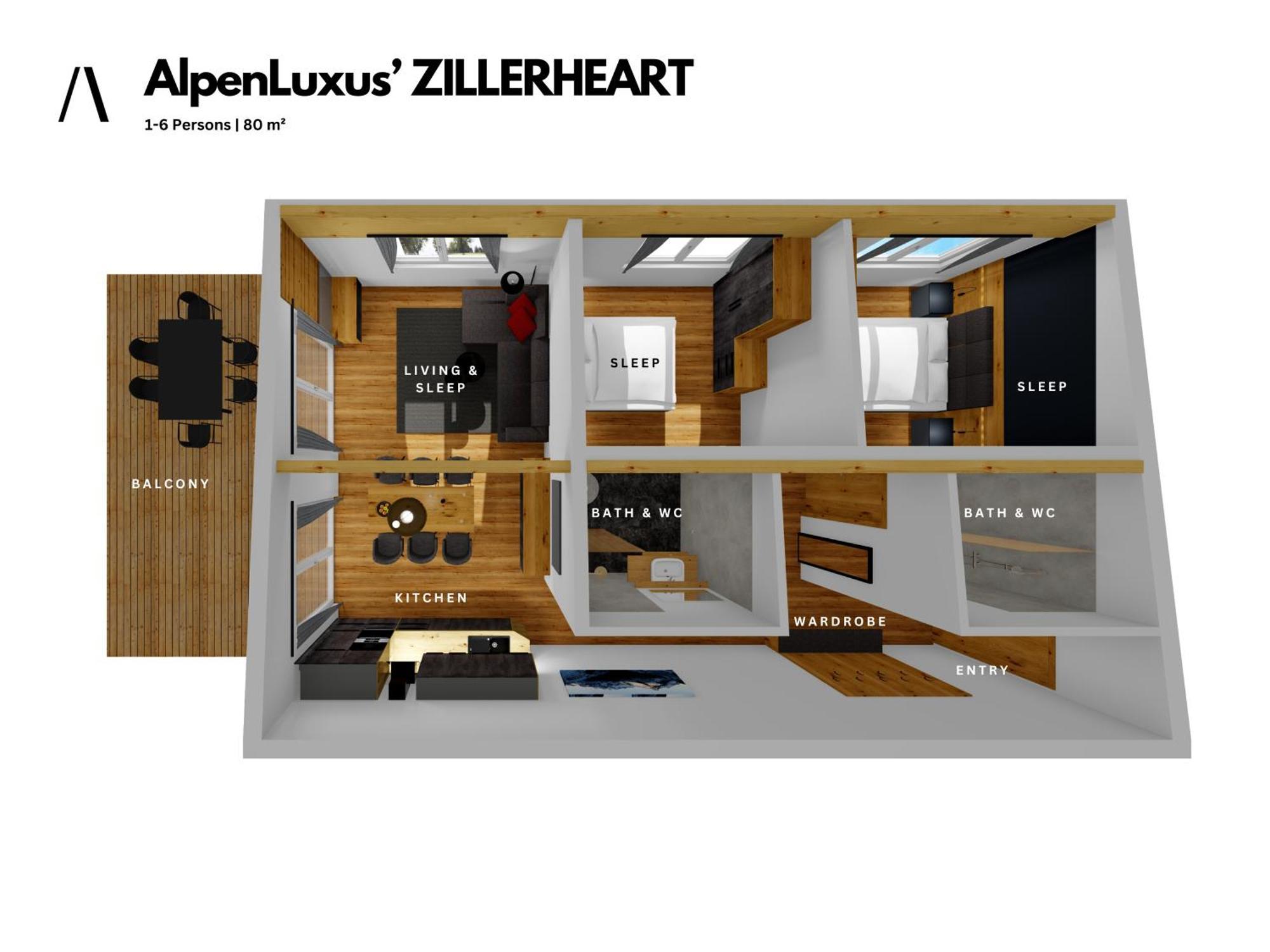 Zillerheart - Balcony Und Car Park By Alpenluxus Appartements 菲根 外观 照片